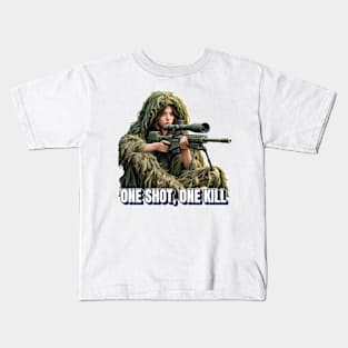 Sniper Girl Kids T-Shirt